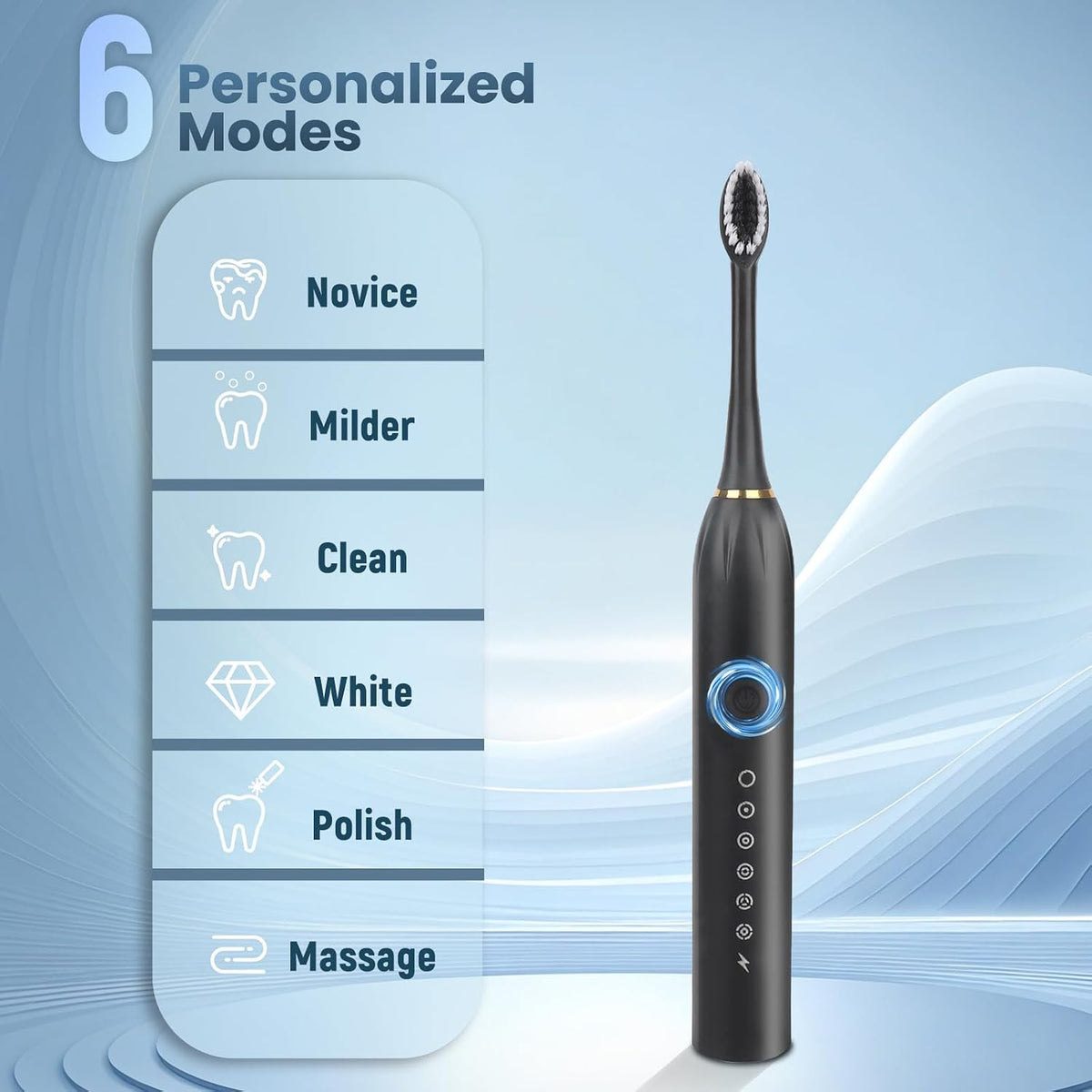 X-3 Electric Toothbrush with 4 Replacement Brush Heads - Free Shipping