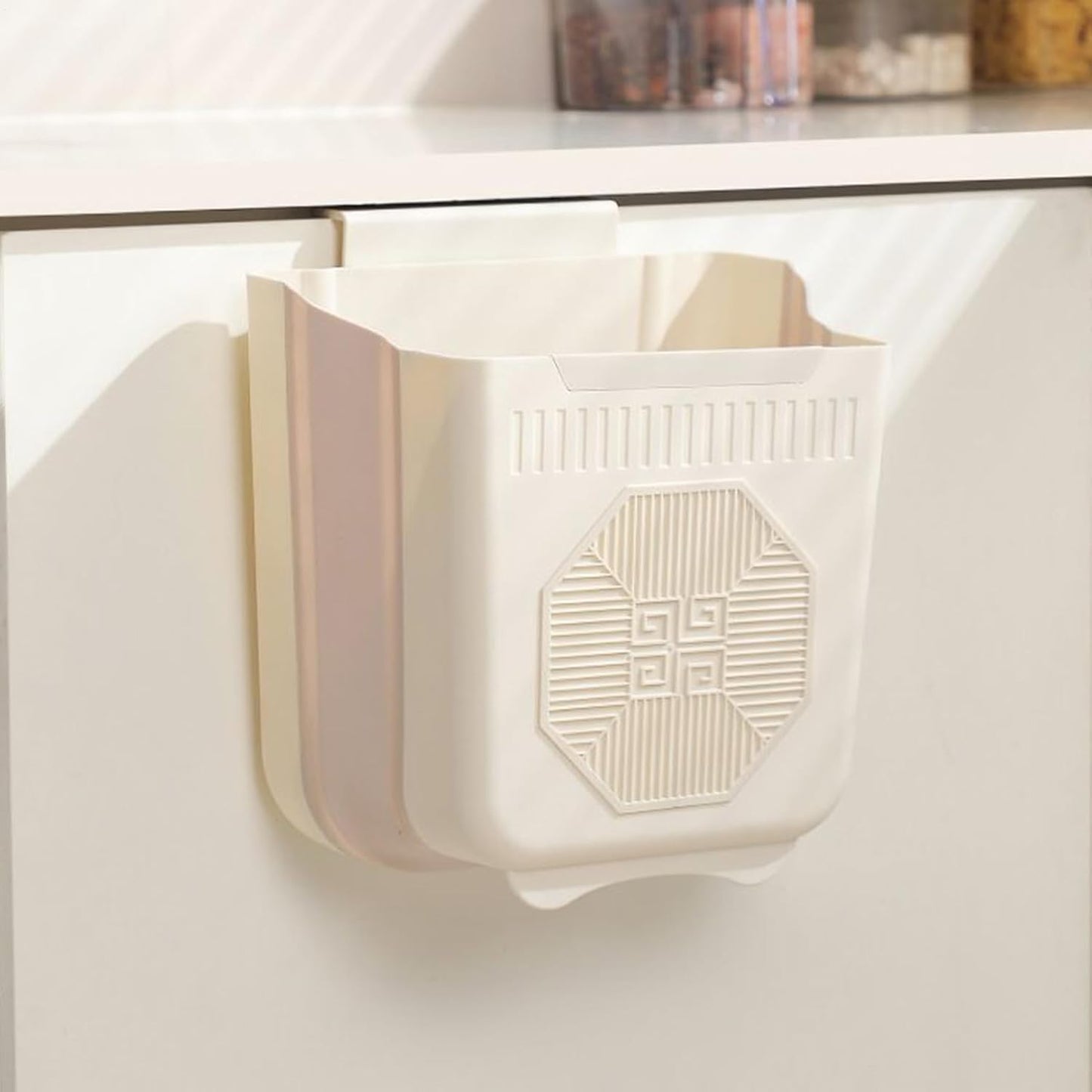 Wall Mounted Kitchen Hanging Trash Bin - Plastic Cabinet Door Waste Bin for Food Scraps & Kitchen Waste