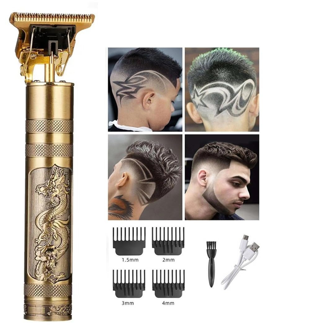 T9 Electric Hair Trimmer – Cordless Rechargeable Beard & Hair Clipper with Metal Body for Men Grooming