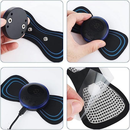 Mini Portable Pulse Massager Stick – USB Rechargeable Electronic Massage Device with Multiple Modes & Intensity Levels