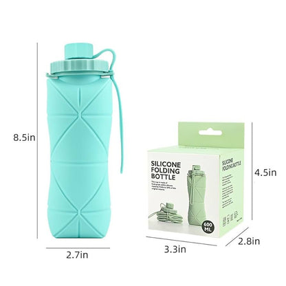 Silicone Foldable Water Bottle – Leak-Proof Collapsible Travel Bottle for Gym, Outdoor & Daily Use