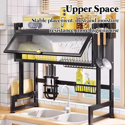 Multi-Functional Kitchen Sink Storage Rack – Over Sink Dish Drying Rack with Utensil Holder