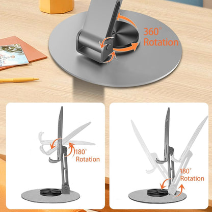 Metal Foldable Mobile Stand – Adjustable Phone Holder for Desk, Kitchen & Office Use | Universal Smartphone Stand