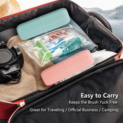 Portable Toothpaste & Toothbrush Travel Case – Compact Hygiene Storage Organizer for Travel, Gym & Daily Use