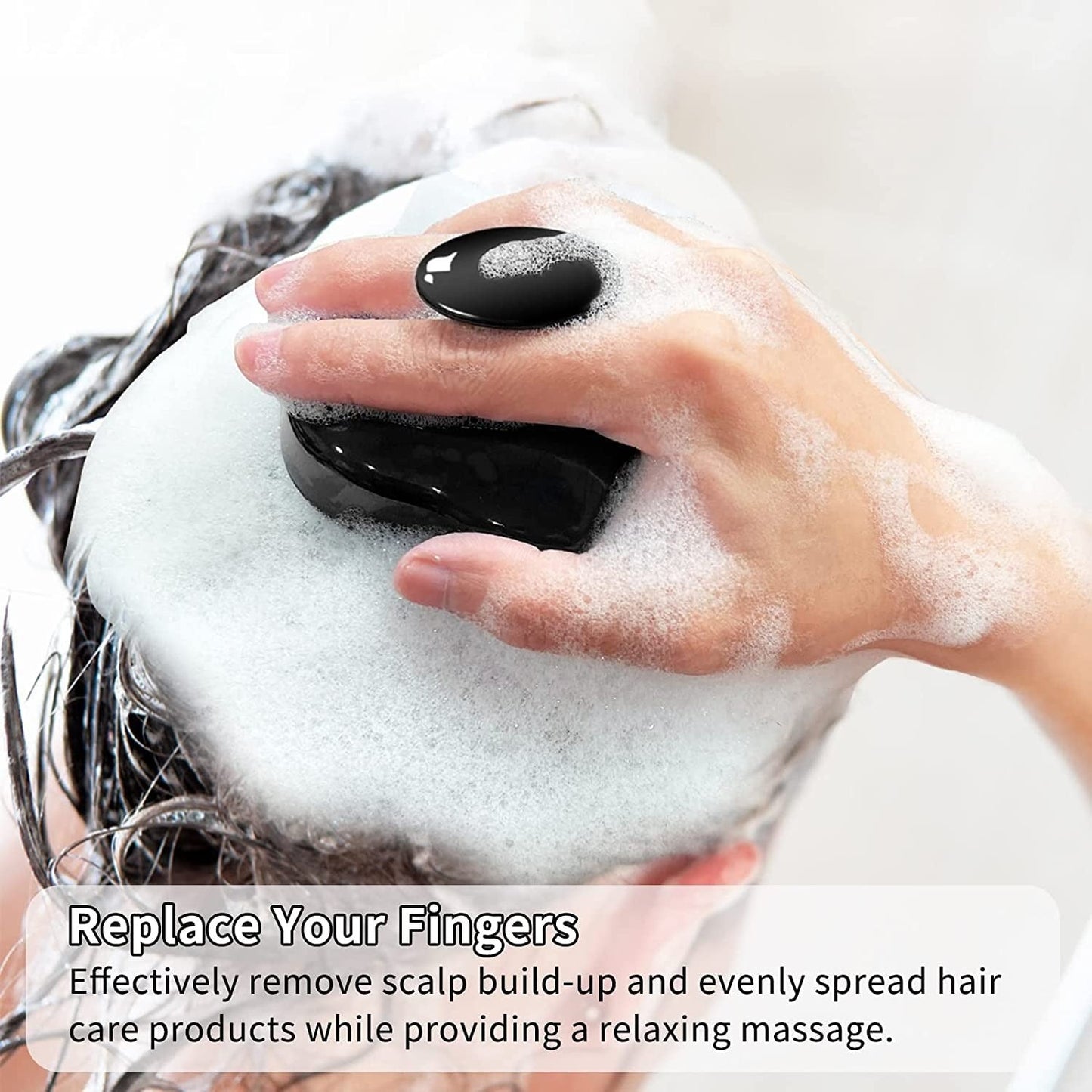 Silicone Scalp Massager Shampoo Brush – Waterproof Hair & Head Massage Scrubber
