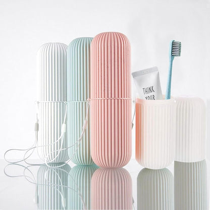Portable Toothpaste & Toothbrush Travel Case – Compact Hygiene Storage Organizer for Travel, Gym & Daily Use