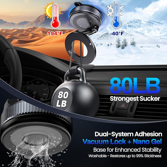 Magnetic Suction Mobile Holder + 60W Travel Cable Kit – 2-in-1 Deal