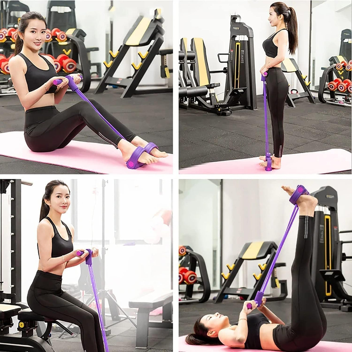 Silicone Tummy Trimmer | Resistance Abdominal Exercise Tool with Foot Pedal