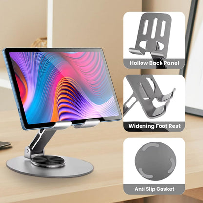Metal Foldable Mobile Stand – Adjustable Phone Holder for Desk, Kitchen & Office Use | Universal Smartphone Stand