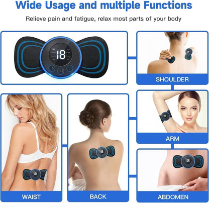 Mini Portable Pulse Massager Stick – USB Rechargeable Electronic Massage Device with Multiple Modes & Intensity Levels