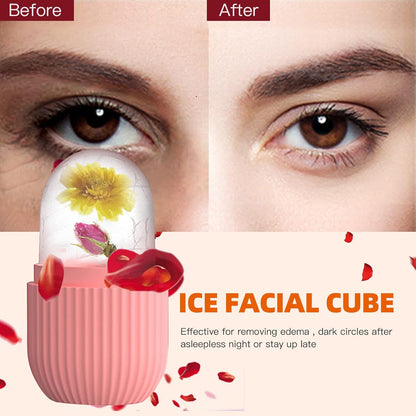 Silicone Ice Roller for Face – Reusable Facial Cooling Massage Tool for Skincare Routine