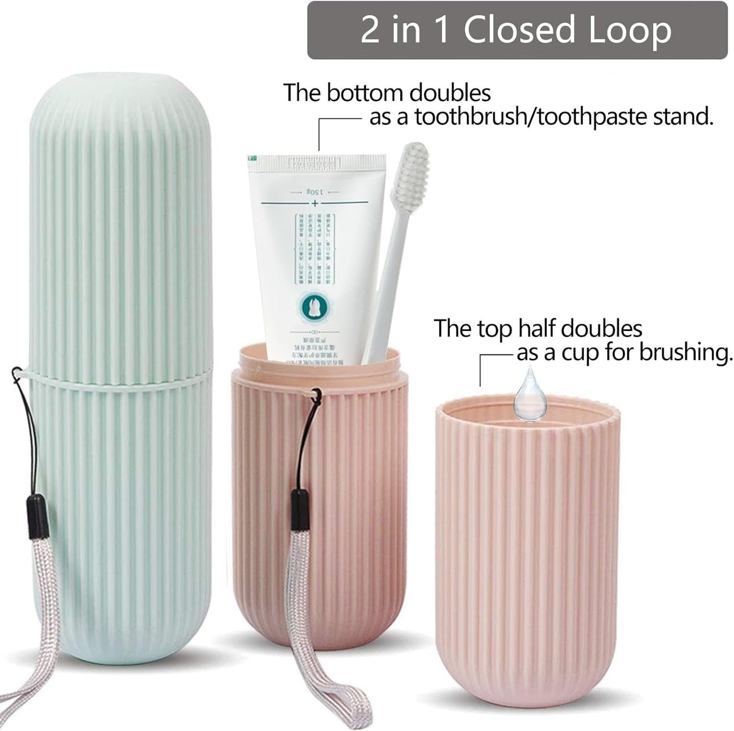 Portable Toothpaste & Toothbrush Travel Case – Compact Hygiene Storage Organizer for Travel, Gym & Daily Use