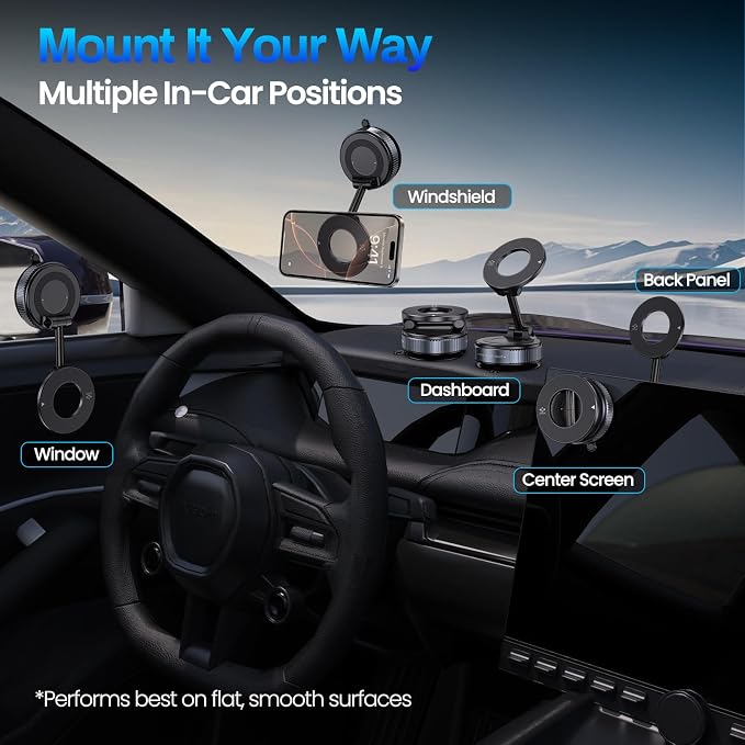 Magnetic Suction Mobile Holder + 60W Travel Cable Kit – 2-in-1 Deal