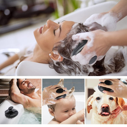 Silicone Scalp Massager Shampoo Brush – Waterproof Hair & Head Massage Scrubber