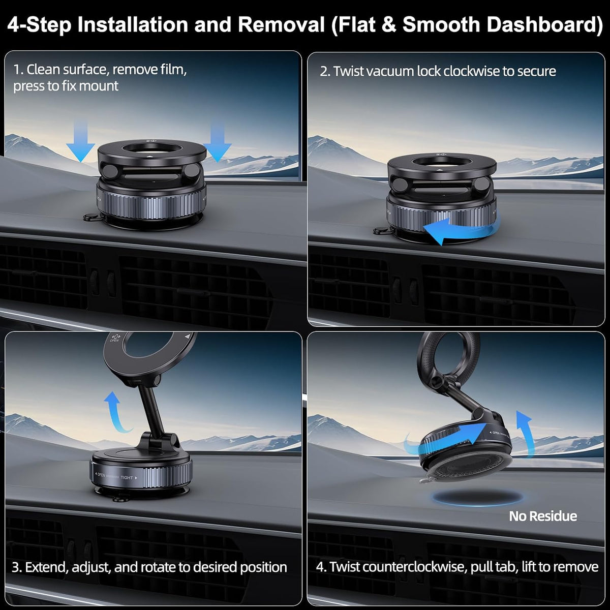 Magnetic Suction Mobile Holder + 60W Travel Cable Kit – 2-in-1 Deal