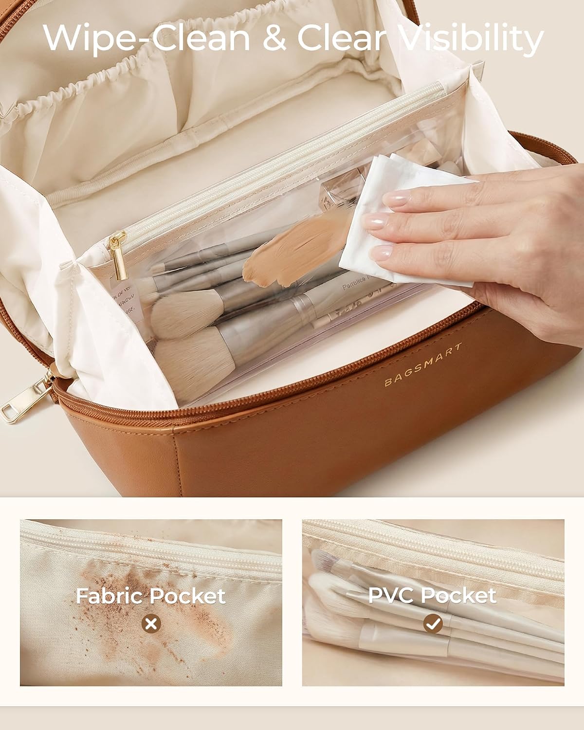 Premium Cosmetic Bag – Spacious Makeup Organizer & Travel Pouch | Free Shipping