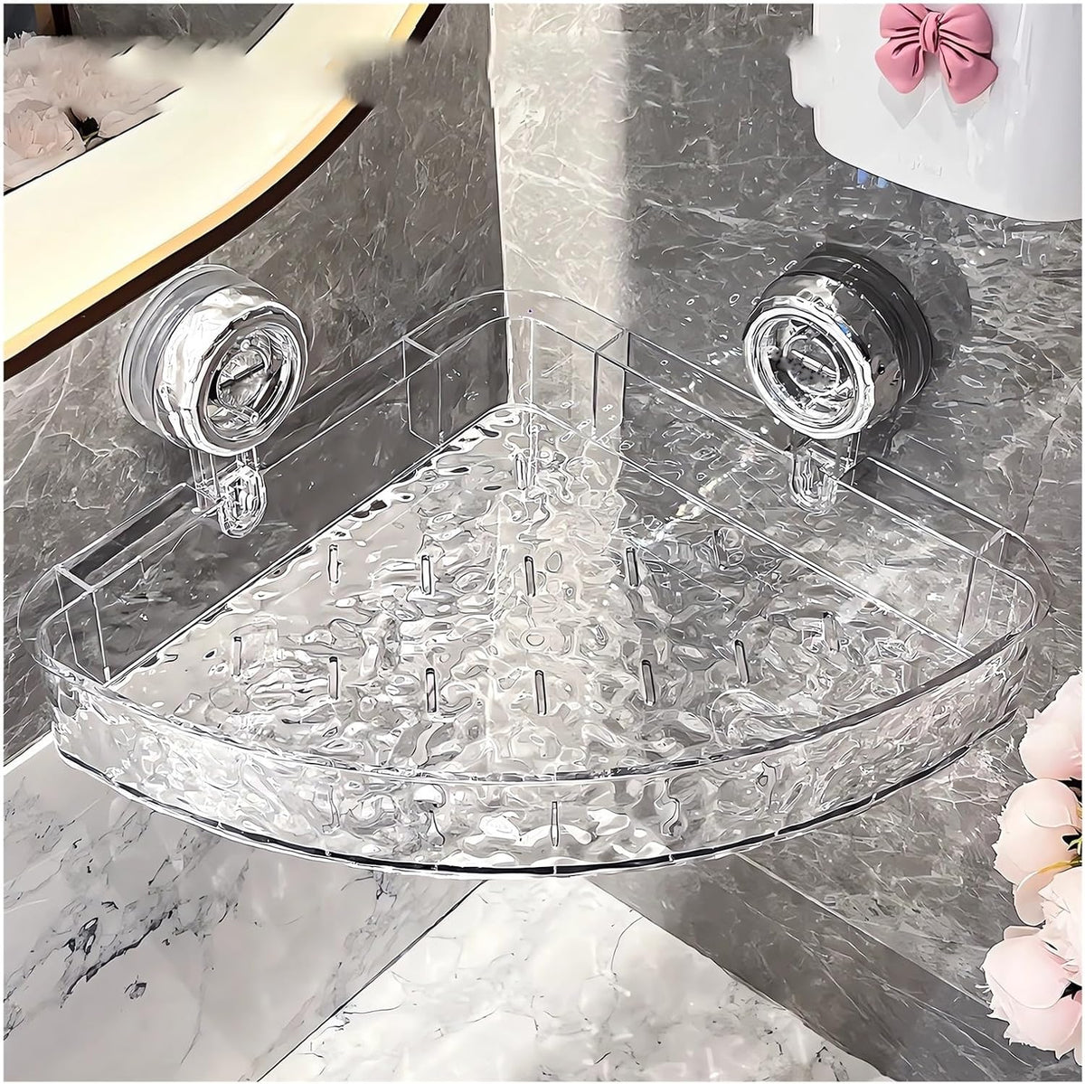 Luxury Suction Shelf – Wall Mounted Corner Shower Organizer | Free Shipping