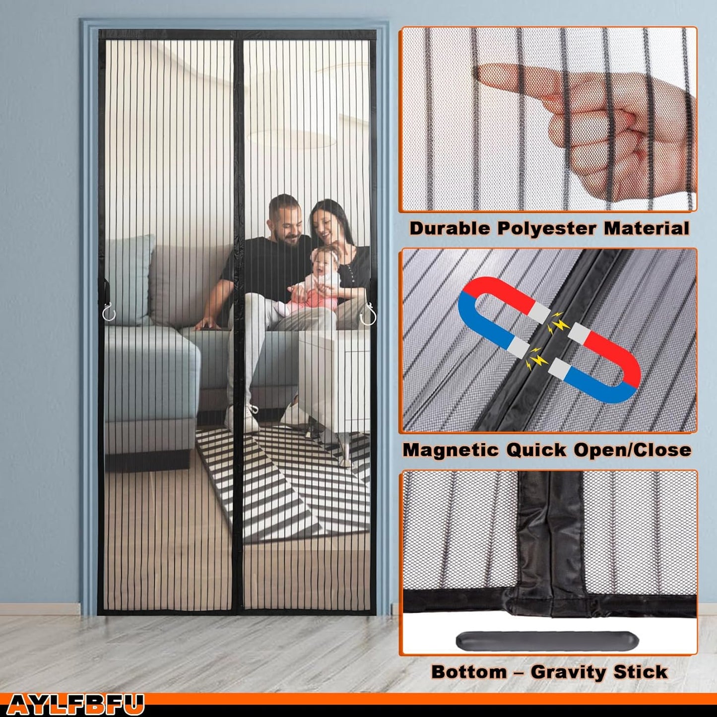 Magnetic Mosquito Net Door Curtain – Hands-Free Anti-Insect Mesh Screen for Home