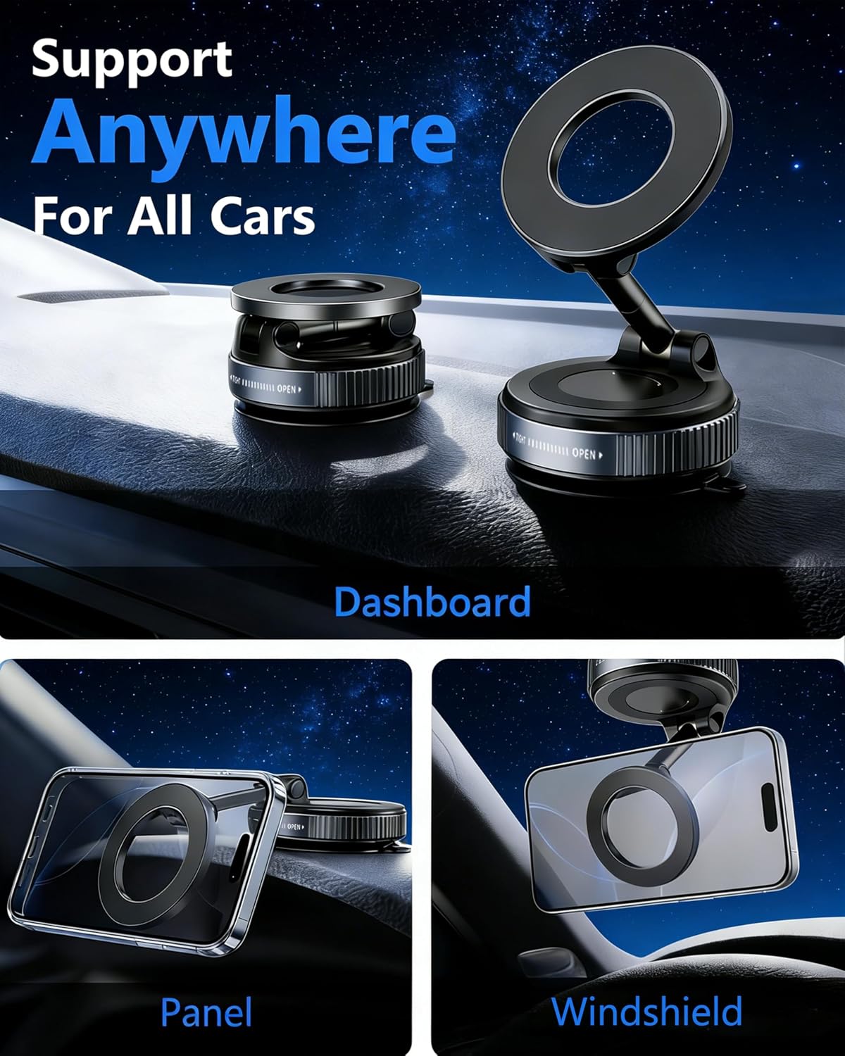 Magnetic Mobile Phone Holder | Strong Grip Adjustable Phone Stand