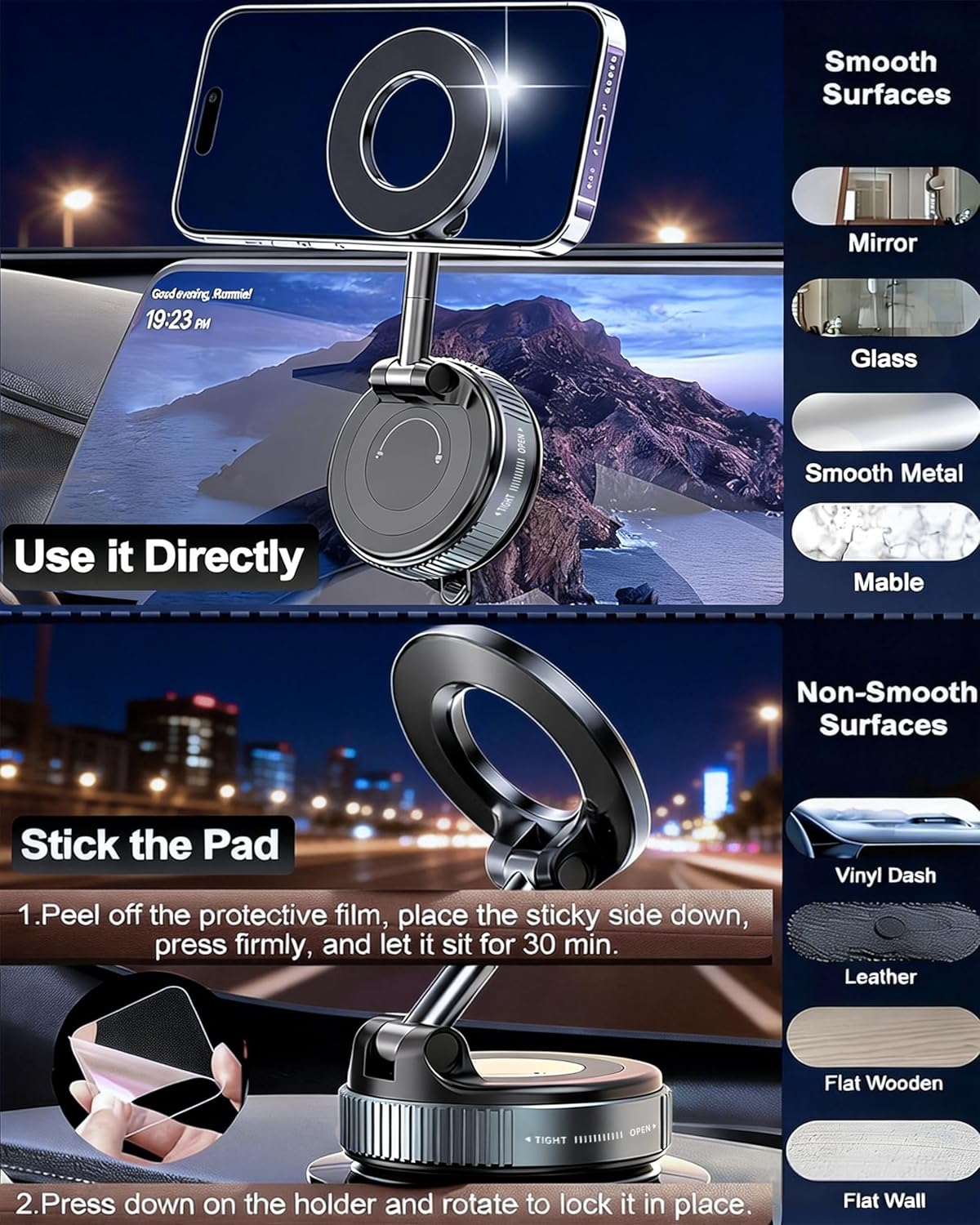 Magnetic Mobile Phone Holder | Strong Grip Adjustable Phone Stand