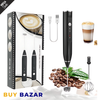 USB Rechargeable Milk Frother – Handheld Electric Coffee Frother & Foam Maker with Stainless Steel Whisk