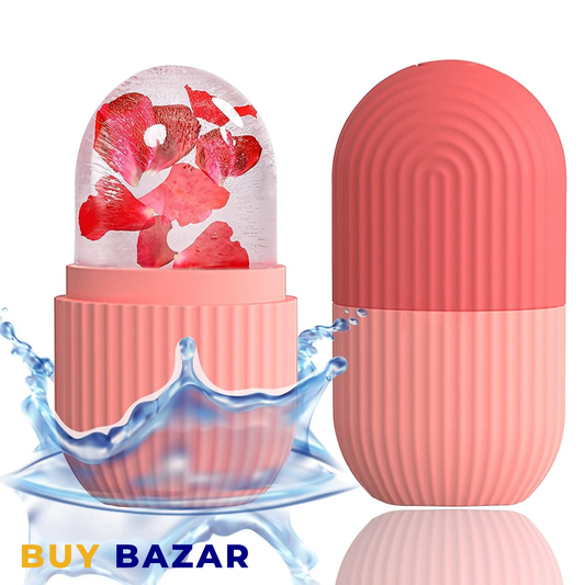 Silicone Ice Roller for Face – Reusable Facial Ice Cube Mold for Glowing Skin