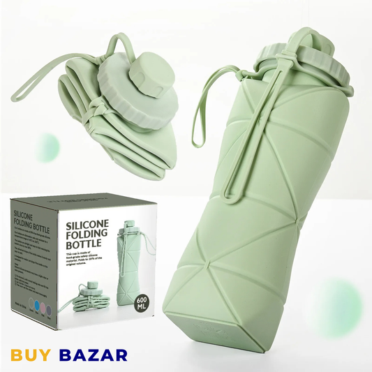 Silicone Foldable Water Bottle – Leak-Proof Collapsible Travel Bottle for Gym, Outdoor & Daily Use
