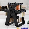 Ferris Wheel Spice Rack Organizer – 360° Rotating Kitchen Seasoning Holder with Glass Jars