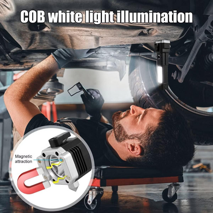 Multi-Function Safety Hammer COB LED Work Light with Magnet Base