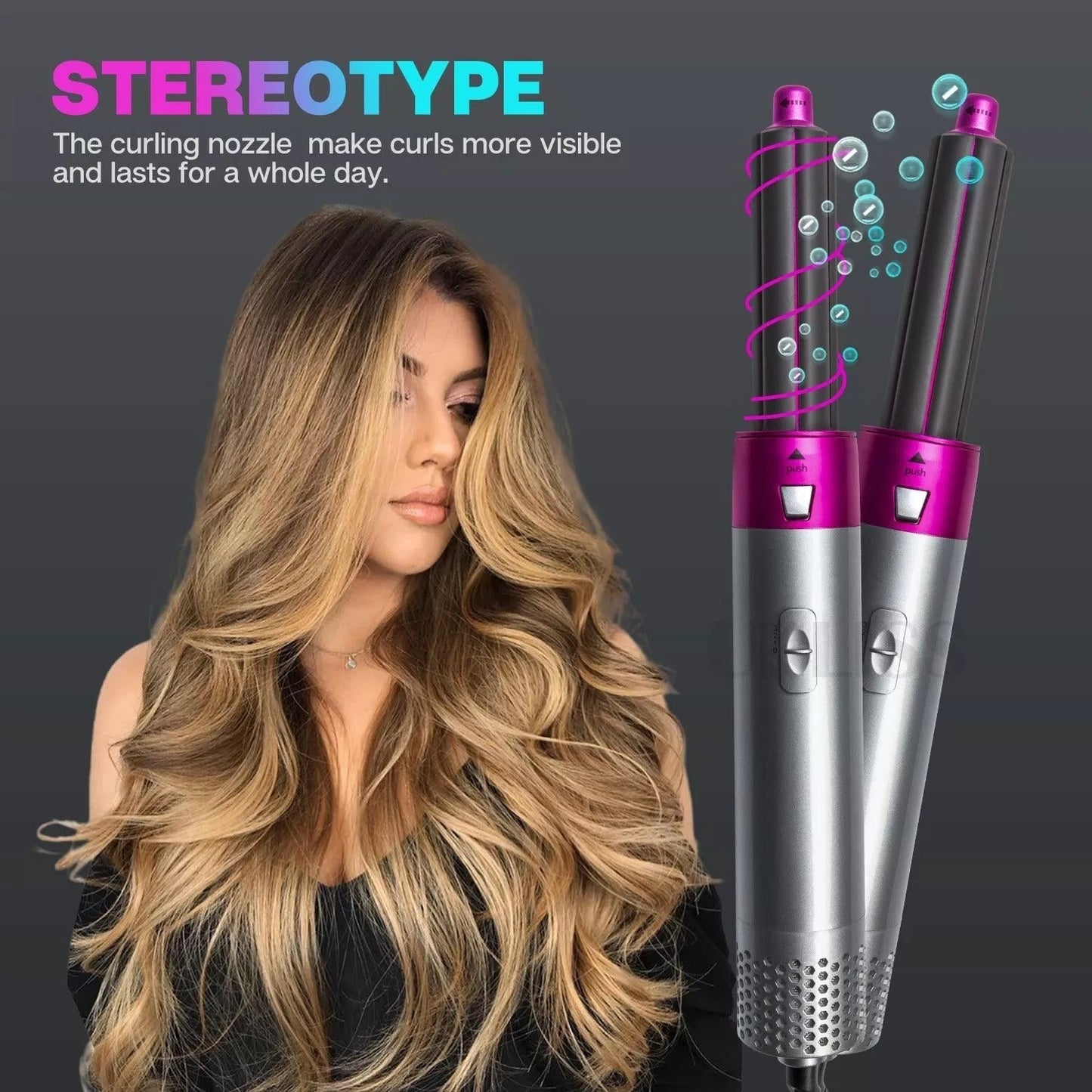 5-in-1 Hot Air Hair Styler & Dryer Brush Set – Multi-Attachment Hair Styling Tool for Drying, Curling & Volume