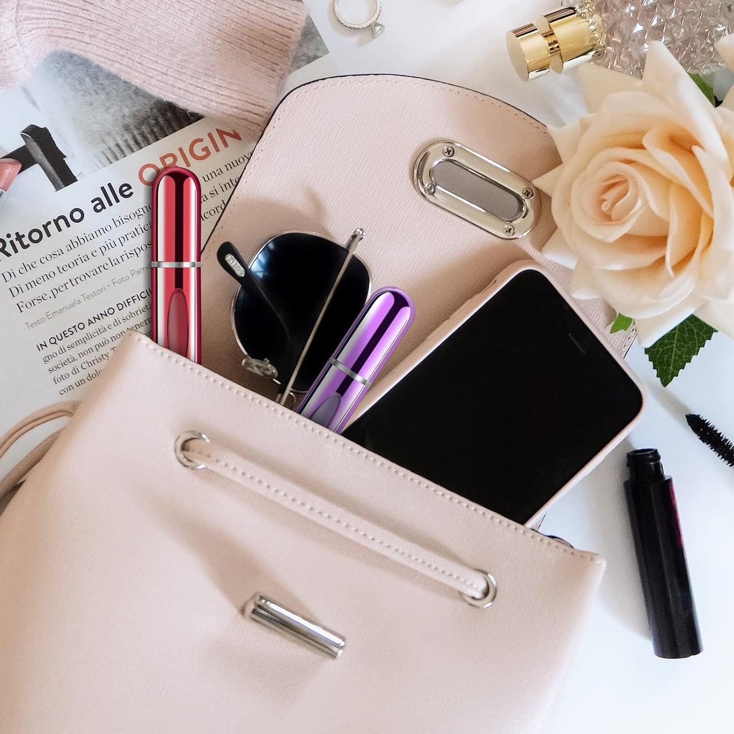 Portable Mini Refillable Perfume Atomizer – Travel Size Fragrance Spray Bottle 5ml for Easy Carry