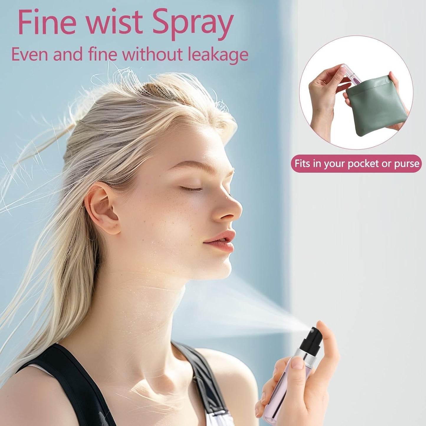Portable Mini Refillable Perfume Atomizer – Travel Size Fragrance Spray Bottle 5ml for Easy Carry