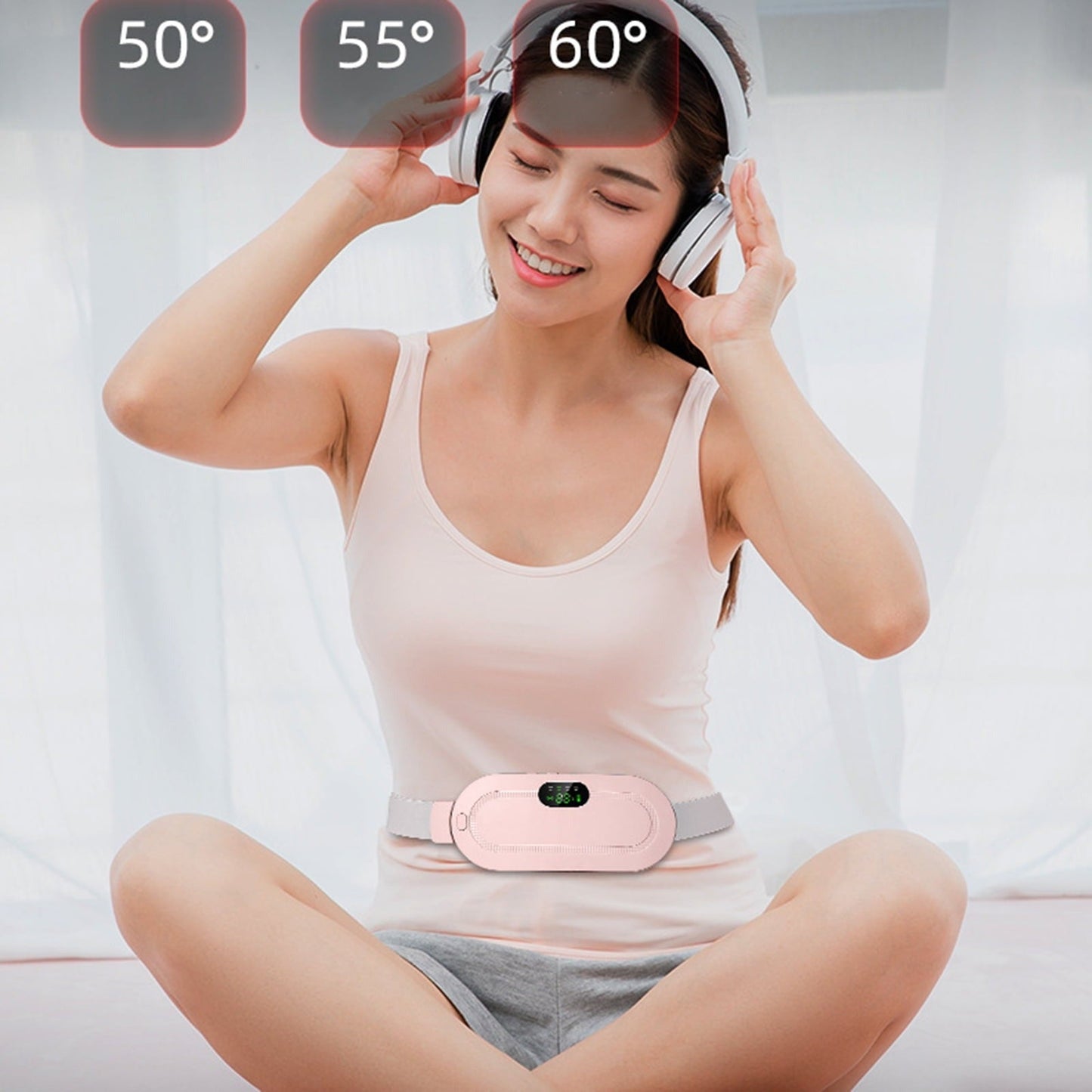 Rechargeable Heating Belt – Adjustable Warm Waist Support Belt with Multiple Heat Levels for Comfort Use