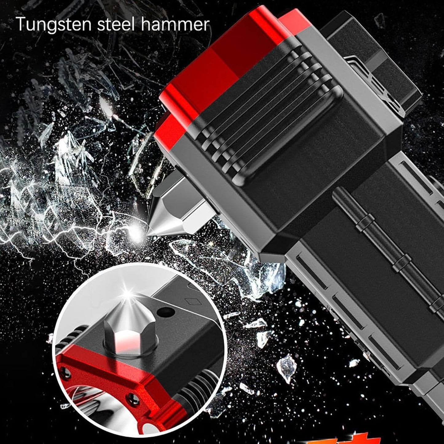 Multi-Function Safety Hammer COB LED Work Light with Magnet Base