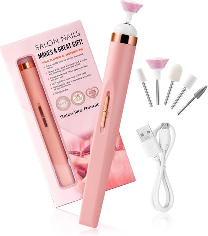 Rechargeable Electric Nail Drill Machine Kit with Multiple Attachments