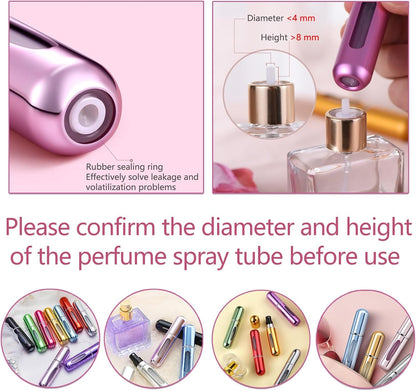 Portable Mini Refillable Perfume Atomizer – Travel Size Fragrance Spray Bottle 5ml for Easy Carry