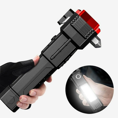 Multi-Function Safety Hammer COB LED Work Light with Magnet Base