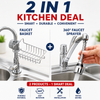 2-in-1 Kitchen Faucet Basket & 360° Rotating Faucet Sprayer Set – Water Saving Sink Accessories
