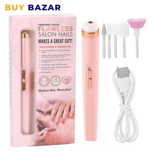 Rechargeable Electric Nail Drill Machine Kit with Multiple Attachments