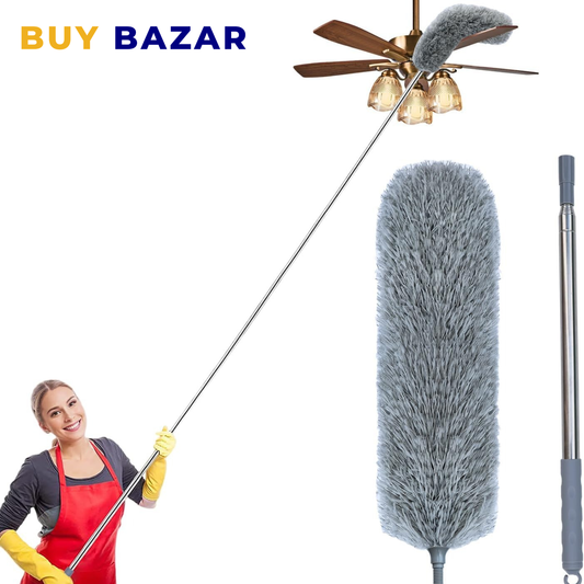 Extendable Microfiber Ceiling Fan Duster with Telescopic Handle