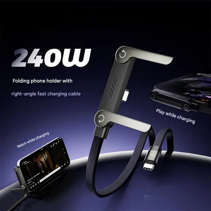 Type-C Fast Charging Cable with Phone Clamp